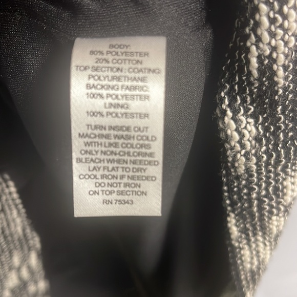 Size L Cynthia Crowley leather/knit dress - Picture 6 of 6